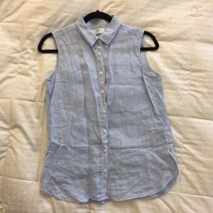 100% Linen Sleeveless Shirt